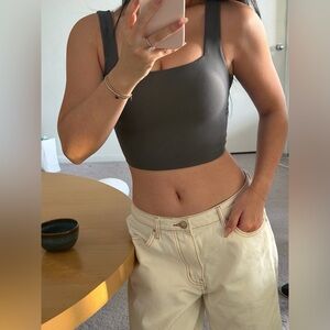 Abercrombie Charcoal Sports Bra